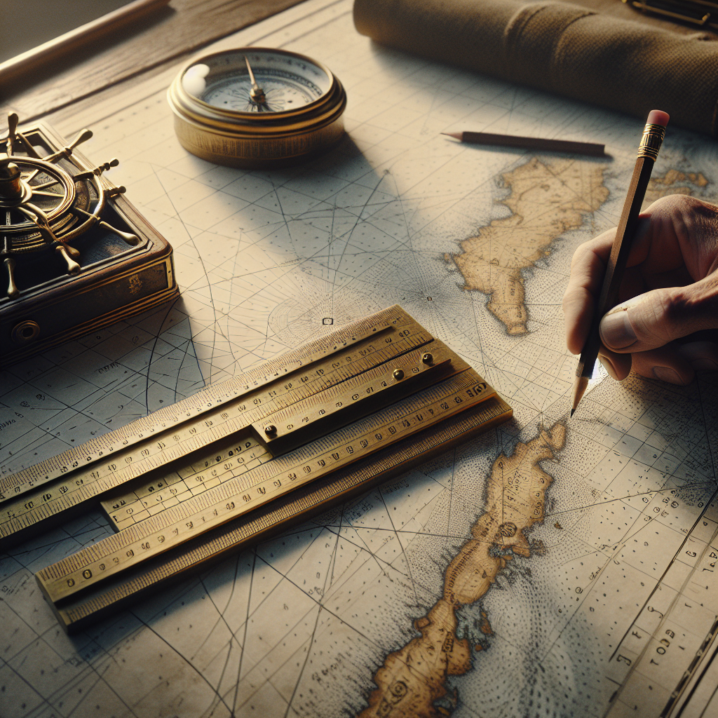 Πλοήγηση με χάρτες χαρτιού και παράλληλους χάρακες